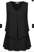 Leisure sleeveless chiffon blouse