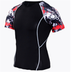 New Compression Shirt Splicing Sleeve Fitness Men Wolf Skull Anime 3D T Shirt MMA Short Sleeve Crossfit Bodybuilding Tee Shirt