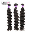 8A Indian Virgin Hair Loose Deep Wave 100 Human Hair Weaves 3 Bundles Unprocessed Indian Curly Remy Hair Extensions Natural Black