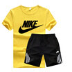 Damaizhang Brand Men T-shirt With short Pants Summer Mens Jogging Set Cotton Breathable Track Suit Running Clothing