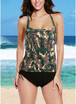2018 Camouflage Print Spaghetti Strap Tankini