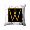 Modern Pillowcases 4545 Gold Alphabet Word Letter White Marble Pattern Pillow Case Super Soft Throw Sofa Bed Cushion Cover Protec