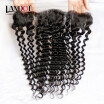 Brazilian Curly Lace Frontal Closure Ear to Ear Size 13x4 inch Brazilian Virgin Human Hair Lace Closures Deep Curly Natural Color