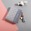 PU Leather Women Wallets Tassel Diamond Lettice Patchwork Ladies Short Wallet Money Clip