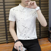 DaMaiZhang Brand Clothing New Men Polo Shirt Business Casual Prited male Fashion Short Sleeve Breathable Tshirt