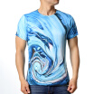 Fashion Mens O-neck Tops Ocean View Print Pullover T-Shirts