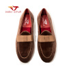 Velvet belgian loafers with suede detail Coffee gros-grain trims&bow on top men flats wedding&party shoes