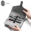 ISKN custom pen bag digital plate hand-painted plate accessories gray leather felt
