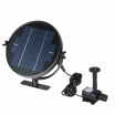 Anself 9V 2W Solar Panel Solar Powered Fountain Submersible Brushless Water Pump Kit for Bird Bath Pond Pull 190LH 170cm Lift