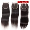 NamiHair Best Quality 4x4 Lace Closure Chinese Virgin Human Hair Straight Natural Color Free Part Middle Part Three Part 8"-20"