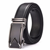 XHtang Mens Belt Genuine Leather Automatic Buckle belt For Waistband Ratchet Strap Black Leather Belt Designer Belt For Jeans Gift