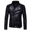 Brand 2018 Autumn Winter Casual Zipper PU Leather Jacket Motorcycle Leather Jacket Men Slim Fit Mens Jackets And Coats