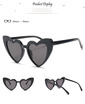 SHAUNA Metal Hinge Popular Heart Sharp Women Cat Eye Sunglasses Fashion Glitter Pink Glasses UV400