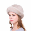 Womens Autumn&Winter Hats Natural Mink Fur cap Handmade Real Fur Womens Cap Size Adjustable 2018 Fashion New Discount