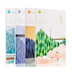 Guangbo GuangBo 4 Pack 72 A5 Creative Plastic Case Notebook Notepad Stationery Office Supplies Three&Three Meals Style Random FB60627