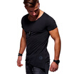 Mens Round Neck Slim Fit Short Sleeve T Shirt