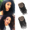 WYF Brazilian Curly Hair with Closure 3 Bundles 100 Virgin Human Curly Hair with Closure