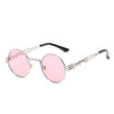 Gothic Steampunk Sunglasses Men Women Metal WrapEyeglasses Round Shades Brand Designer Sun glasses Mirror High Quality UV400
