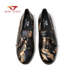 New camouflage Genuine Leather mens loafers Handmade fashion men leather tassel shoes smoking slippers