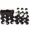 7A Brazilian Body Wave With Frontal Closure 13x4 Human Hair Lace Frontal With Bundles Brazillian Virgin Hair With Lace Frontal