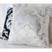 4040CM White Silver Embroidery Customized Pillow Case Wedding Room Sofa Chair Bedding Hotel Decorative Cushion Cover Pillowslip