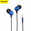 AWEI ES - Q8 35MM Plug Stereo Music Earphones Headphones
