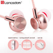 Langsdom In-ear Cool Metal Earphones M430 super bass Stereo Volume Control for music Sports wire gaming Headsets with Microphone