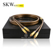 SKW HF-2001A Ultimate Hi-Fi Fever Grade Single Crystal Copper Coaxial 75 Euro Subwoofer Line RCA Lotus Head Audio Cable CD Amplifier Subwoofer Cable 1 m