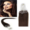 Promotion High Quality 100PcsSet 50g Easy Loop Micro Ring Beads Tipped Human Hair Extensions 16 18 20 22 24 26Inch