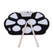 Portable Electronic Roll up Drum Pad Kit Silicon Foldable with Stick