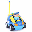 Cartoon Police Racing Car Radio Remote Control Music Electric Toy Kid Children Gift