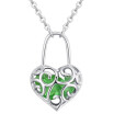 Heart Necklace Pendant For Women Vintage Fashion Jewelry High Quality Luxury Noblest Accessories White Gold Plated 27981