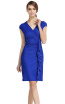 Womens Cap Sleeve V neck Bodycon Party Dress