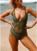 2018 Women Halter One Piece Swimsuit Lace Up Backless Bikini Swimwear Beach Bathing Suit