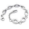 Hpolw Womens Stainless Steel Bracelet Classic Links Silver