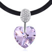 Heart Chokers Necklaces Blue Crystal from Austrian Wedding Bride Rhinestones Pendants For Women Fashion Jewelry 28751