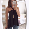 European&American chiffon sleeveless blouse