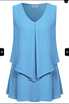 Leisure sleeveless chiffon blouse