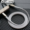 STONEGO Type C Cable Sync Data Charge Power Cables Zinc Alloy Noodle Flat Fast Charging Cord Wire for Android Smartphone Tablet