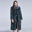 Long fox fur coat female coat winter furry fur collar real fur coat women jacket fashion stitching personality design 2018 new
