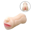 Male Masturbation Cup3D Realistic Pocket Pussy 2-in-1 Vaginal Oral Sex Toy With Teeth And Tongue For Male Masturbator