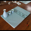 Freeshipping Blue Landscape Luxury Embroidery Heat Insulation Dining Table Placemat Disc Bowl Coaster Waterproof Slipresistant Mat