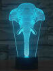 AINA 16 color elephant head night light