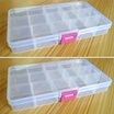 New Plastic 15 Slots Adjustable Jewelry Storage Box Case Craft Organizer