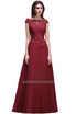 Elegant Burgundy Lace Bridesmaid Dresses Long Chiffon Wedding Party Dress