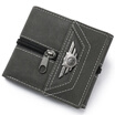 Mens 3 Fold Coin Bags With Zipper Personalized Student Wallet