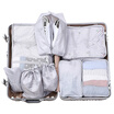 Vilscijon Wei Jian waterproof travel storage bag luggage sorting bag underwear storage bag wash bag suit clothing storage 8 piece set gray 2601