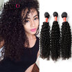 9A Malaysian Curly Virgin Hair 100 Human Hair Weave 3 Bundles Virgin Malaysian Jerry Kinky Curly Hair Extensions Natural Black 1B
