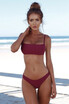 New Women Bikini Set Bandage Push Up Padded Swimwear Swimsuit Bathing Beachwear