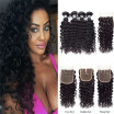 Amazing Star Virgin Preuvian Hair Deep Wave Bundles with Closure Deep Wave with Closure Human Hair Bundles with Closure Soft Hair